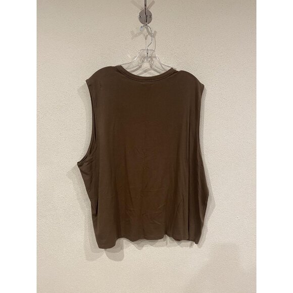 Skims Boyfriend Tank Top Womens 2XL Brown Oxide Sleeveless Oversized Basic - Picture 4 of 4